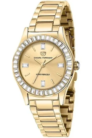 Chiara Ferragni Accessoires, Dames, Geel, ONE Size, Analoog Quartz Horloge