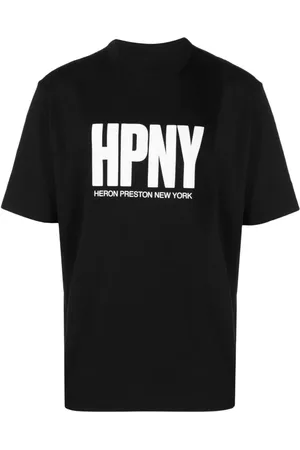 Heron Preston Tops, Heren, Zwart, M, Katoen, Reg hpny T-shirt