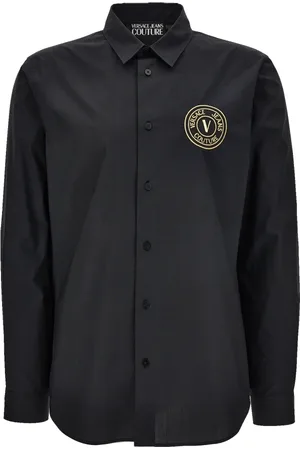 VERSACE Overhemden, Heren, Zwart, S, Overhemden Zwart