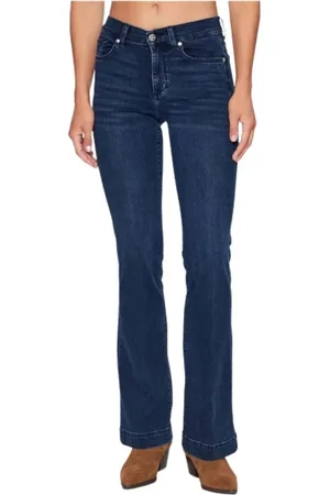 Liu Jo Jeans, Dames, Blauw, W29, Katoen, High-Waisted Flare Jeans