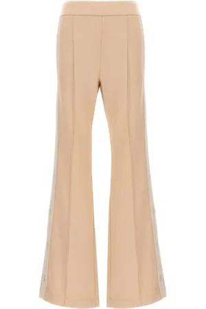 Fendi Broeken, Dames, , M, Polyester, High Waisted Logo-Tape Flared Track Pants