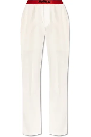 Dsquared2 Nachtkleding & Lounge, Dames, Wit, L, Katoen, Pajama broek met logo