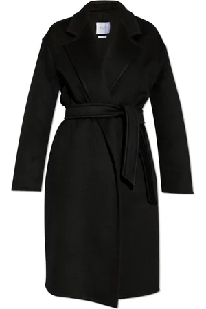 Max Mara Mantels, Dames, Zwart, L, Kasjmier, Melinda Cashmere Jas