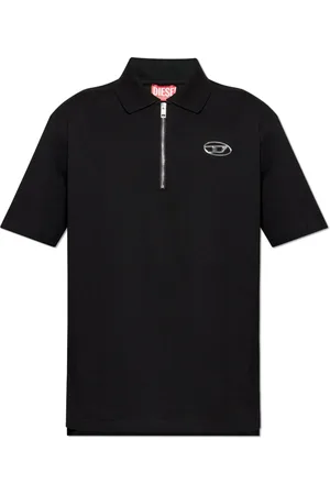 Diesel Tops, Heren, Zwart, S, Katoen, Polo Shirt