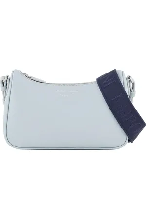 Emporio Armani Tassen, Dames, Blauw, ONE Size, Logo Serigrafato Schoudertas