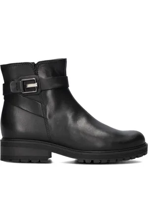 Gabor Schoenen, Dames, Zwart, 41 EU, Leer, Elegante Zwarte Enkellaarsjes