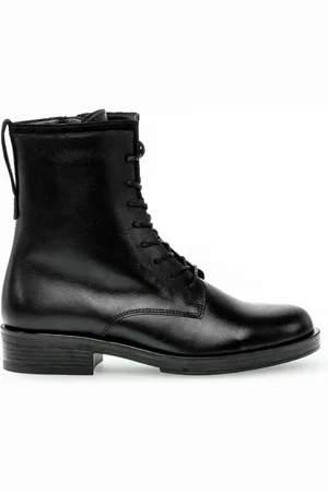 Gabor Schoenen, Dames, Zwart, 37 EU, Leer, Lace-up laarzen