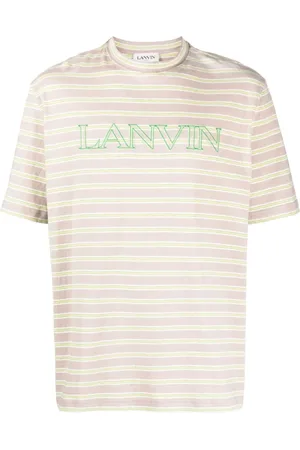 Lanvin Tops, Heren, Wit, M, Katoen, Wit Basic T-shirt