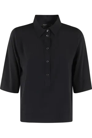 SEVENTY BY SERGIO TEGON Tops, Dames, Zwart, S, Katoen, Klassieke Polo Gebreide kleding in Zwart