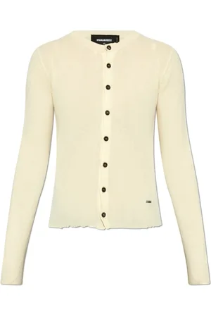 Dsquared2 Truien, Dames, Geel, M, Wol, Wollen Cardigan
