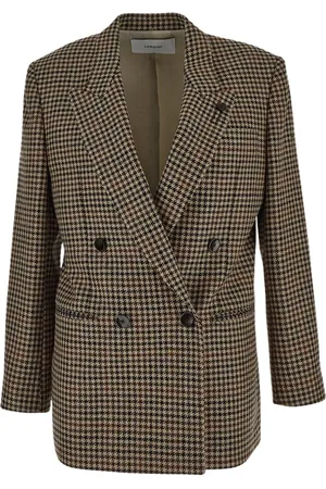 LARDINI Jassen, Dames, , S, Nylon, Double-Breasted Jas van Alpaca en Nylon