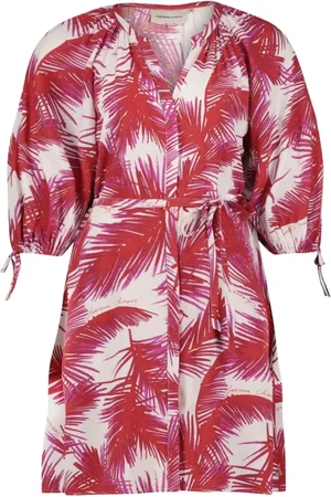Fabienne Chapot Kleedjes, Dames, Veelkleurig, XS, Festival Print V-Neck Jurk