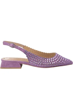 Alma en Pena Schoenen, Dames, Paars, 42 EU, Platte schoen details