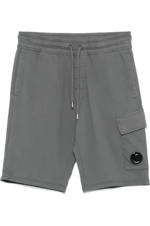 C.P. Company Korte broeken, Heren, Grijs, XL, Cargo Shorts met Elastische Tailleband