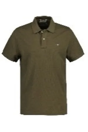 GANT Tops, Heren, Groen, L, Polo Shirt
