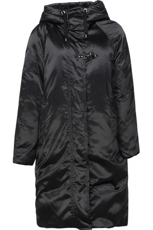 FAY Mantels, Dames, Zwart, S, Polyester, Urban Long Puffer Coat