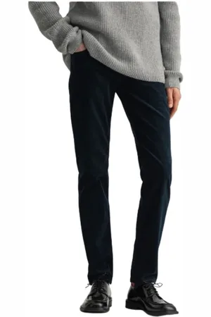 GANT Jeans, Heren, Blauw, W36, Katoen, Slim Velvet Hayes Broek