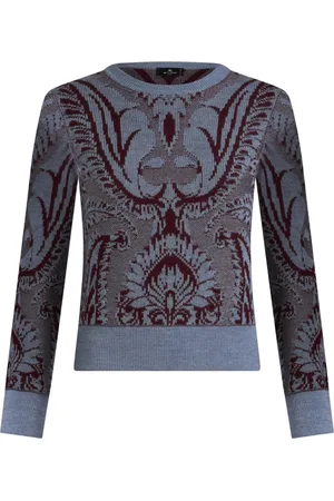 Etro Truien, Dames, Veelkleurig, L, Wol, Rondgebreide trui met ronde hals