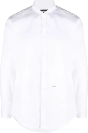 Dsquared2 Overhemden, Heren, Wit, S, Katoen, Casual Overhemd