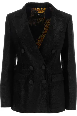 Etro Jassen, Dames, Zwart, M, Nylon, Zwarte Blazer van Viscosemix