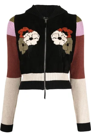 Etro Sweatshirts & Hoodies, Dames, Zwart, S, Wol, Wollen vest met ritssluiting