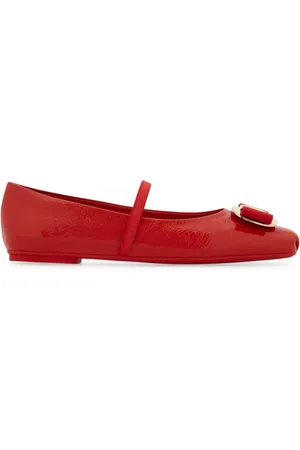 Salvatore Ferragamo Schoenen, Dames, Rood, 39 EU, Ballerina`s