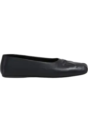 Marni Schoenen, Dames, Zwart, 38 EU, Leer, Ballerina`s met Strikje