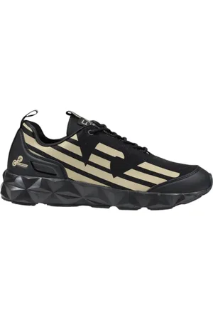 EA7 Schoenen, Heren, Zwart, 37 1/2 EU, Polyester, Sneakers met geprinte rubberen zool