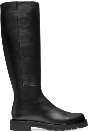 Stuart Weitzman Schoenen, Dames, Zwart, 35 EU, Leer, Mila Lift Laarzen - Knielange Profielzool