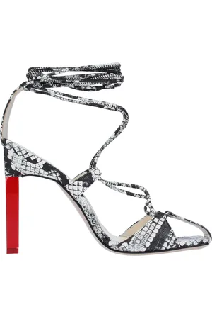 The Attico Schoenen, Dames, Veelkleurig, 37 1/2 EU, Leer, Sandalen met hoge hak en vetersluiting