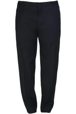 Emporio Armani Broeken, Heren, Zwart, L, Wol, Zwarte joggingbroek van een wolmix jersey