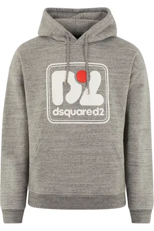 Dsquared2 Sweatshirts & Hoodies, Heren, Grijs, M, Katoen, Logo Hoodie