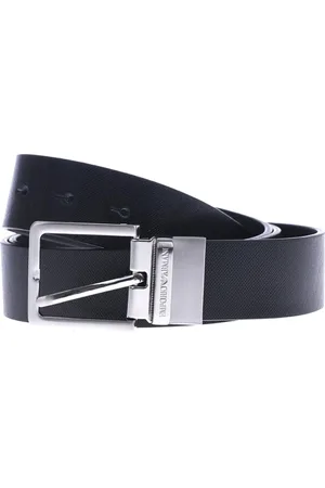 Emporio Armani Accessoires, Heren, Zwart, ONE Size, Leer, Stijlvolle Riem