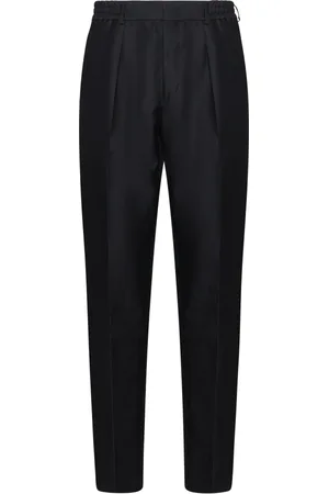 Fendi Broeken, Heren, Zwart, L, Katoen, Zwarte Stretch Broek