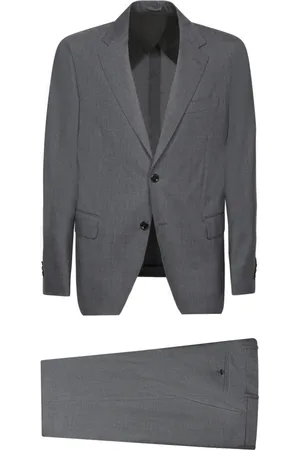 LARDINI Pakken, Heren, Grijs, L, Wol, Elegant Grijs Pak