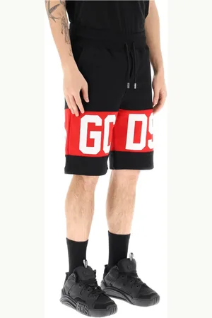 GCDS Korte broeken, Heren, Zwart, L, Stijlvolle Modieuze Streetwear Kledingcollectie