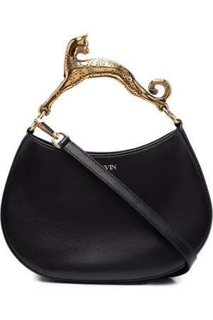 Lanvin Tassen, Dames, Zwart, ONE Size, Leer, Hobo Cat leren tas