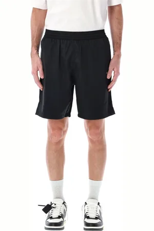 OFF-WHITE Korte broeken, Heren, Zwart, L, Polyester, Surfer Zwemshorts voor Mannen