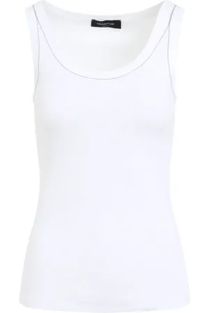 Fabiana Filippi Tops, Dames, Wit, S, Katoen, Cotton Tanktop