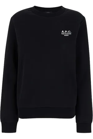 A.P.C. Sweatshirts & Hoodies, Heren, Zwart, S, Katoen, Rue Madame Sweatshirt