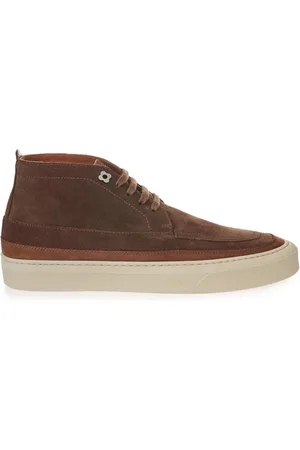LARDINI Schoenen, Heren, Bruin, 40 EU, Suède, Stijlvolle suède sneakers