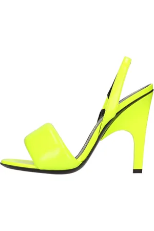 The Attico Schoenen, Dames, Geel, 36 EU, Leer, Sandalen met hoge hak