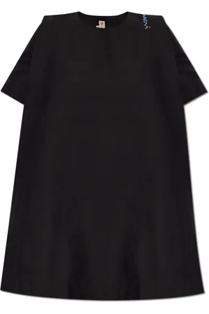 Marni Kleedjes, Dames, Zwart, 2Xs, Katoen, Losvallende katoenen jurk