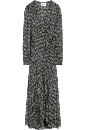 Isabel Marant Kleedjes, Dames, Zwart, M, Midi Jurk voor Vrouwen