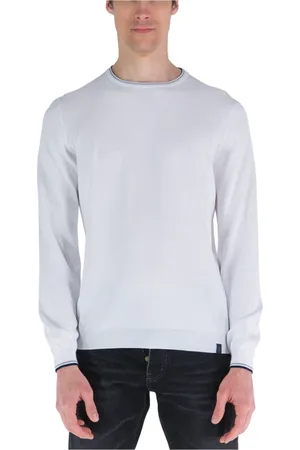 FAY Sweatshirts & Hoodies, Heren, Wit, 3Xl, Katoen, Crewneck Sweatshirt