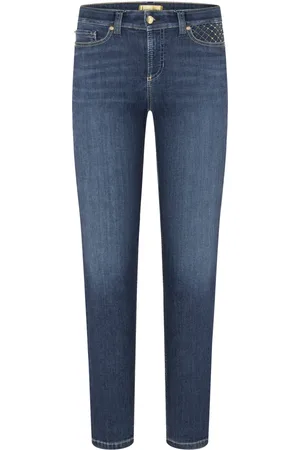 Cambio Jeans, Dames, Blauw, M, Denim, Cropped Denim Broek