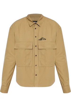 Dsquared2 Overhemden, Heren, Groen, S, Katoen, Logo Shirt