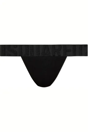 Dsquared2 Ondergoed, Dames, Zwart, L, Logo Thongs