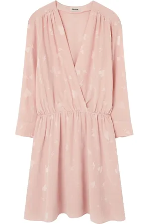 Zadig & Voltaire Kleedjes, Dames, Roze, S, Hart Flash Shirt Jurk