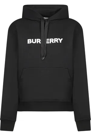 Burberry Sweatshirts & Hoodies, Dames, Zwart, S, Katoen, Hoodie met Logo